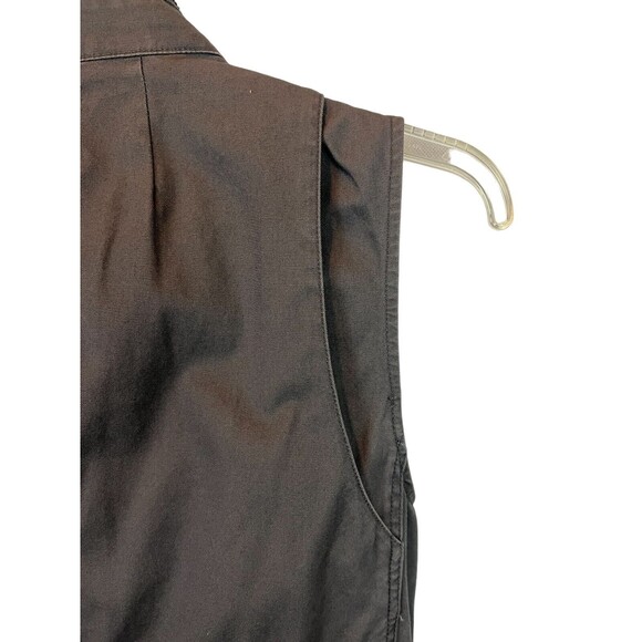 Pleione Anthropologie Cargo Vest Size S NWOT Gray Cinched Waist Military Style - Picture 5 of 12